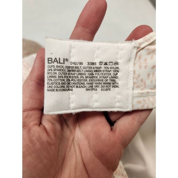 Bali Passion for Comfort Minimizer Underwire Bra Size 42D White 3385 - Picture 3 of 3